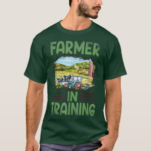 Funny Vintag Tractor Idee Bauer im Training T-Shirt