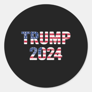 Funny Vintag Trump 2024 Wahlgeschenk Männer Frauen Runder Aufkleber