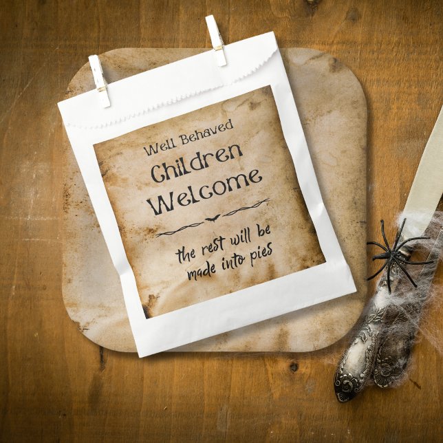 Funny Vintag Welcome Children Halloween-Party Geschenktütchen (Von Creator hochgeladen)