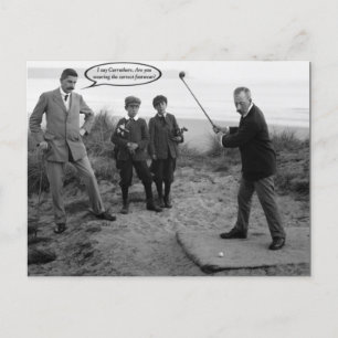 Funny Vintage Golf Carte postale