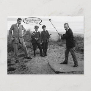 Funny Vintage Golf Carte postale