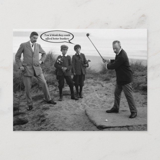 Funny Vintage Golf Carte postale (Devant)