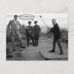 Funny Vintage Golf Carte postale