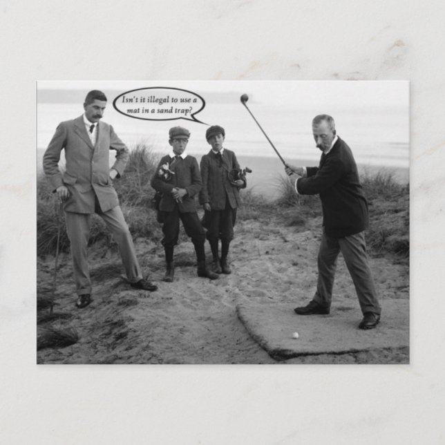 Funny Vintage Golf Carte postale (Devant)