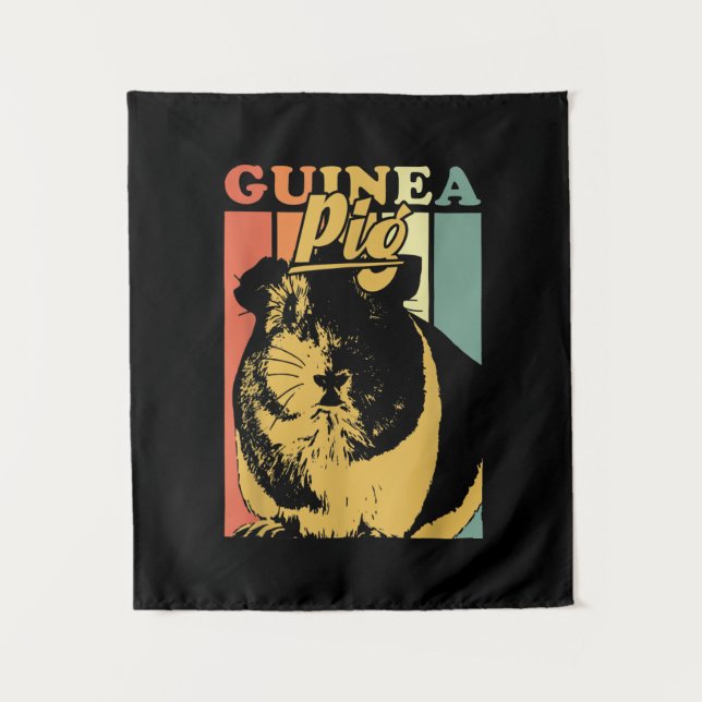 Funny Vintage Guinea Wandteppich (Vorderseite)