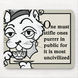 FUNNY VINTAGE STYLE CAT MOUSE PAD MOUSEPAD