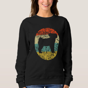 Funny Vintager Mops Silhouette für Hunde Liebhaber Sweatshirt
