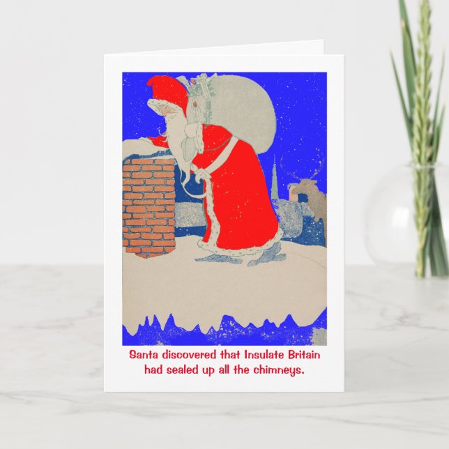 Funny Vintager Santa Climate Change Weihnachten (Vorderseite)