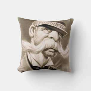Funny Vintager Schnurrdirigent Kissen