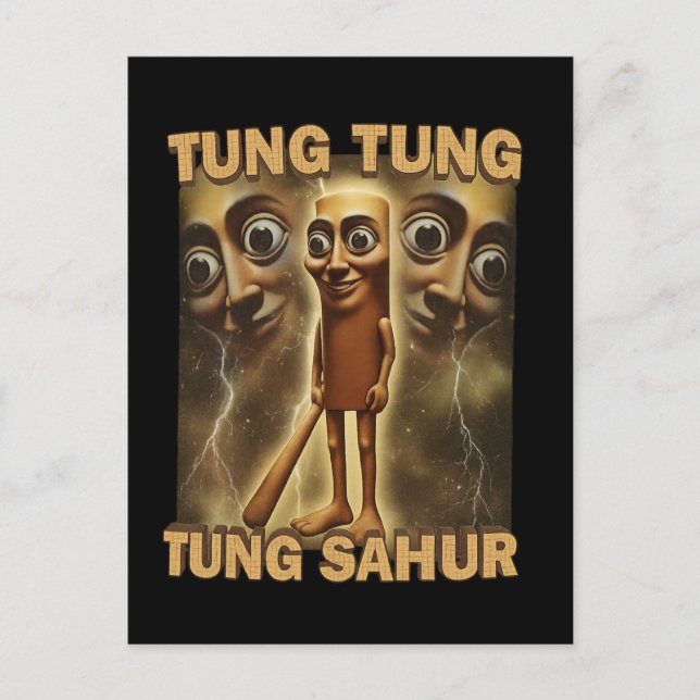 Funny Viral-Style Cartoon | Meme Aesthetic Art Postkarte (Vorderseite)