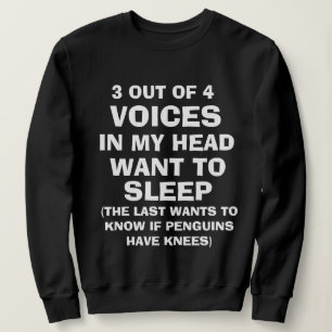 Funny "VOICES IN MEINEM HEAD" Sweatshirt für Fraue