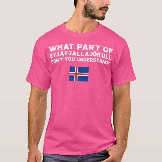 Funny Volcano Island T-Shirt (Vorderseite)