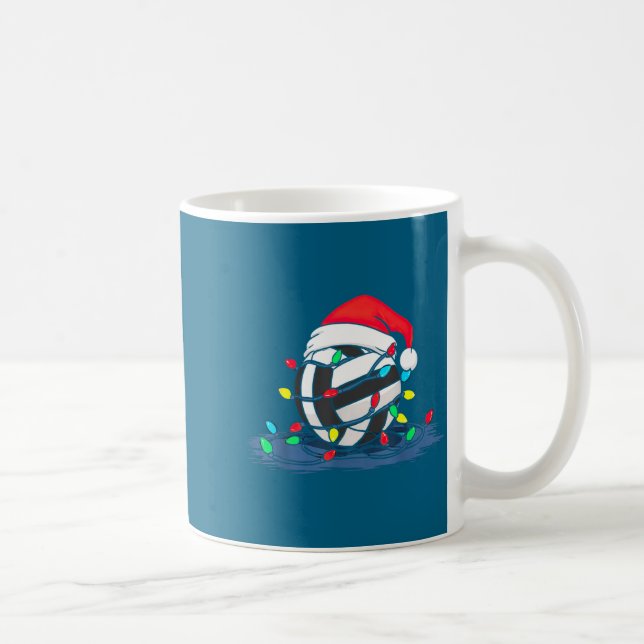 Funny Volleyball Christmas Graphics Lights Lover P Kaffeetasse (Rechts)