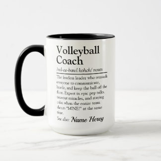 Funny Volleyball Coach Definition Custom Gift Tasse
