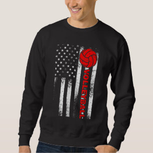 Funny Volleyball Design für Männer Frauen USA Patr Sweatshirt