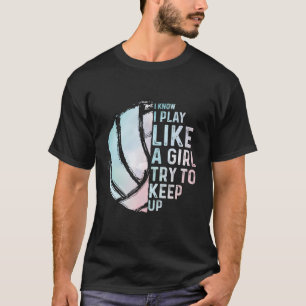 Funny Volleyball Design Girls Women Youth Tee Spio
