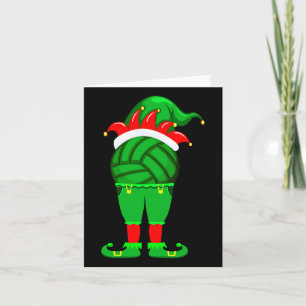 Funny Volleyball Elf Weihnachtsfamilie Matching Xm Karte