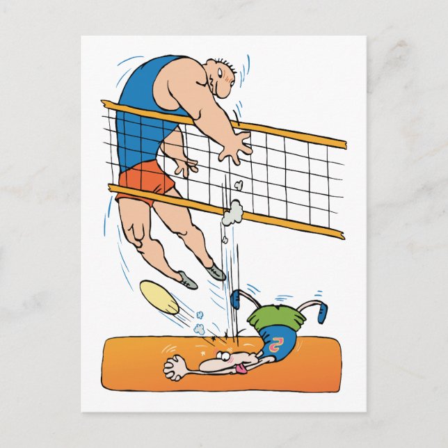 Funny Volleyball-Geschenk Postkarte (Vorderseite)