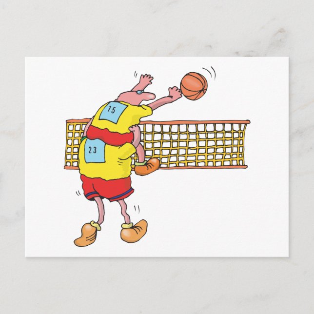 Funny Volleyball-Geschenk Postkarte (Vorderseite)