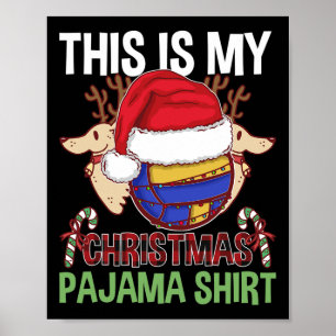 Funny Volleyball Team Ugg Weihnachtsbeleuchtung Pa Poster