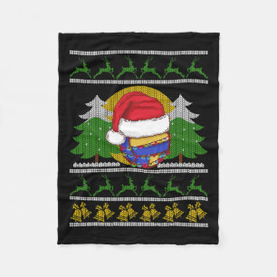 Funny Volleyball Team Ugly Sweater Christmas Light Fleecedecke