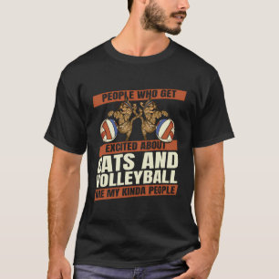 Funny Volleyball Vball - Beach Volleyball Katze T-Shirt