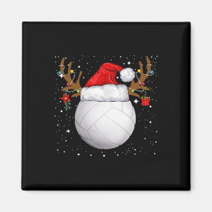 Funny Volleyball Weihnachtsmannmütze Weihnachtsfei Magnet