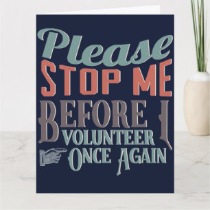 Funny Volunteer Dankeschön Card Dankeskarte