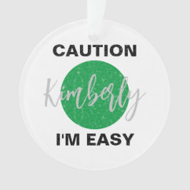 Funny Vorsicht, ich bin einfach Ski und Snowboard Ornament