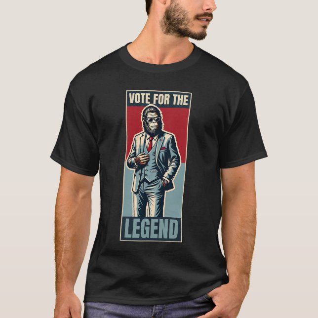 Funny Vote Bigfoot Sasquatch für die Wahlen 2024 T-Shirt (Vorderseite)