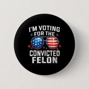 Funny Voting Trump 2024 Ich stimme für die Button