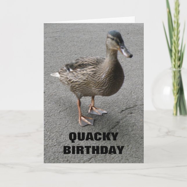 Funny Waddle Canard personnalisé Carte d'anniversa (Devant)