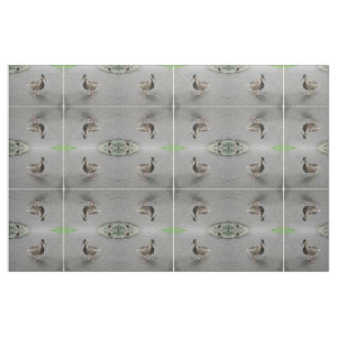 Funny Waddling Duck Gemustert Animal Fabric Stoff