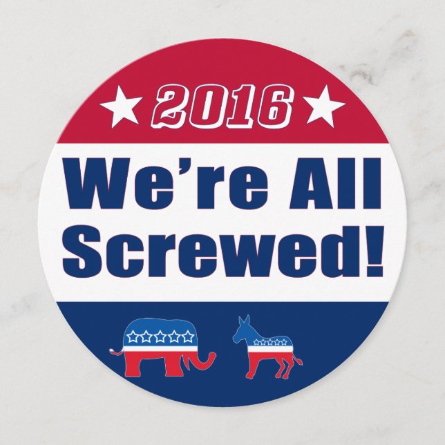 Funny| Wahl 2016 | Wir sind alle abgeschirmt (Vorderseite)