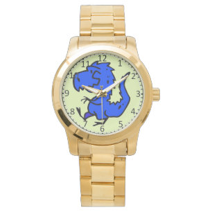 Funny Walking Blue Dinner Armbanduhr