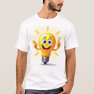 Funny Walking Cartoon Lichtkugel Illustration T-Shirt