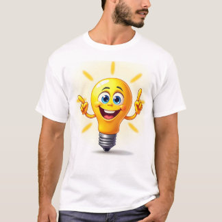 Funny Walking Cartoon Lichtkugel Illustration T-Shirt