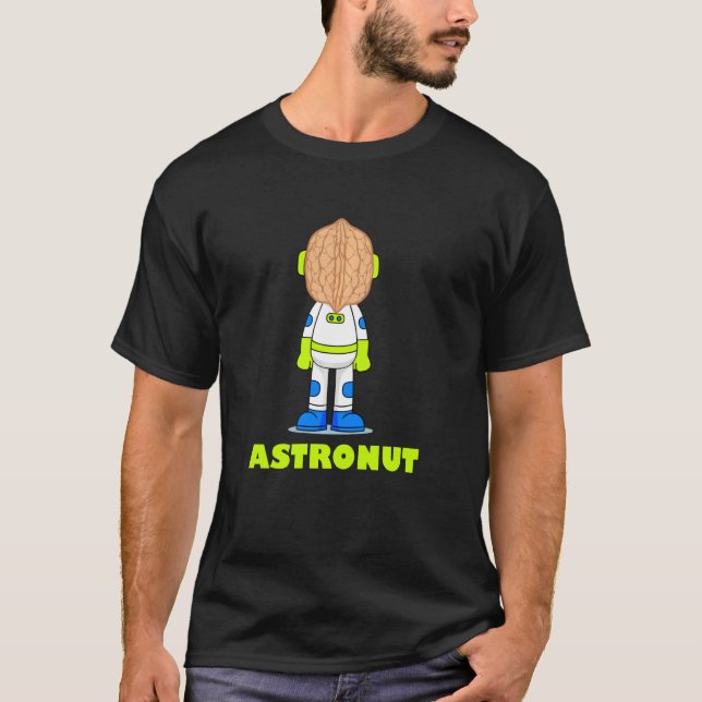 Funny Walnut Puck Walnuss Astronut Astronaut Puns T-Shirt (Vorderseite)