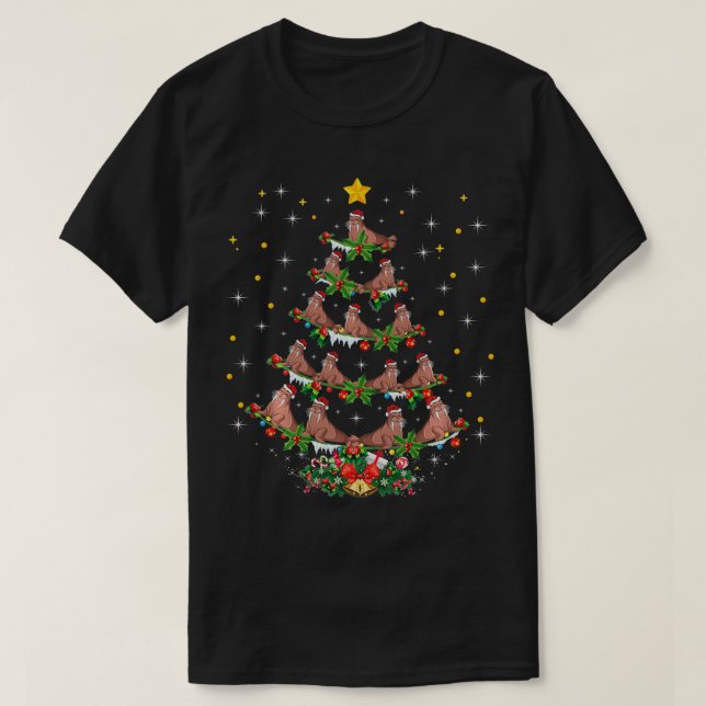 Funny Walrus Lover Xmas Geschenk Walrus Weihnachts T-Shirt (Design vorne)