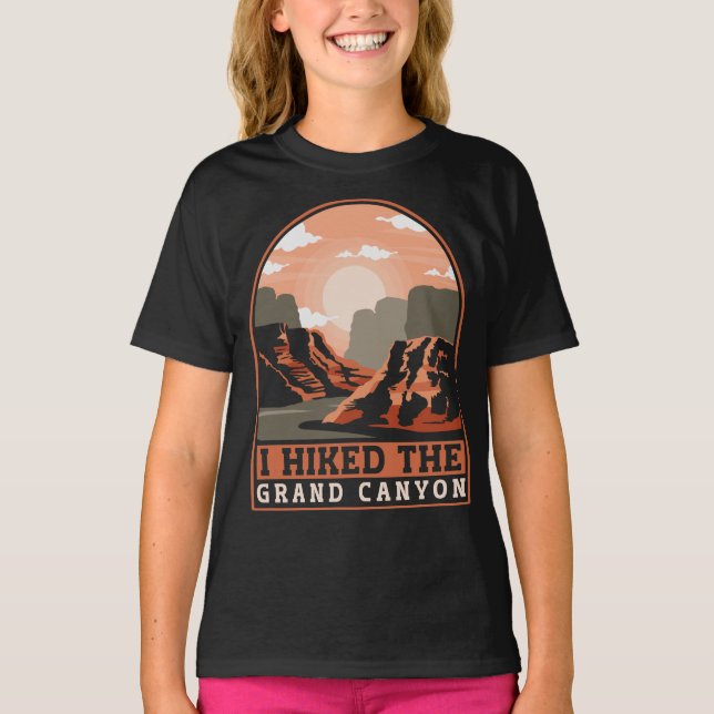 Funny Wandern Mountains I Hikes The Grand Canyon T-Shirt (Vorderseite)