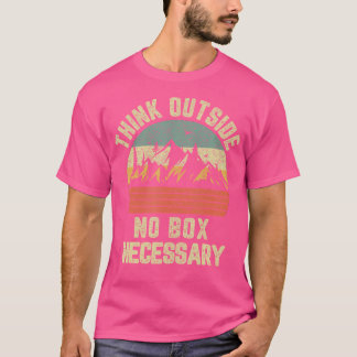 Funny Wandern Shirt Denken Sie außerhalb Keine Box