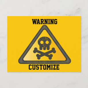 Funny Warning SignThunder_Cove Postkarte