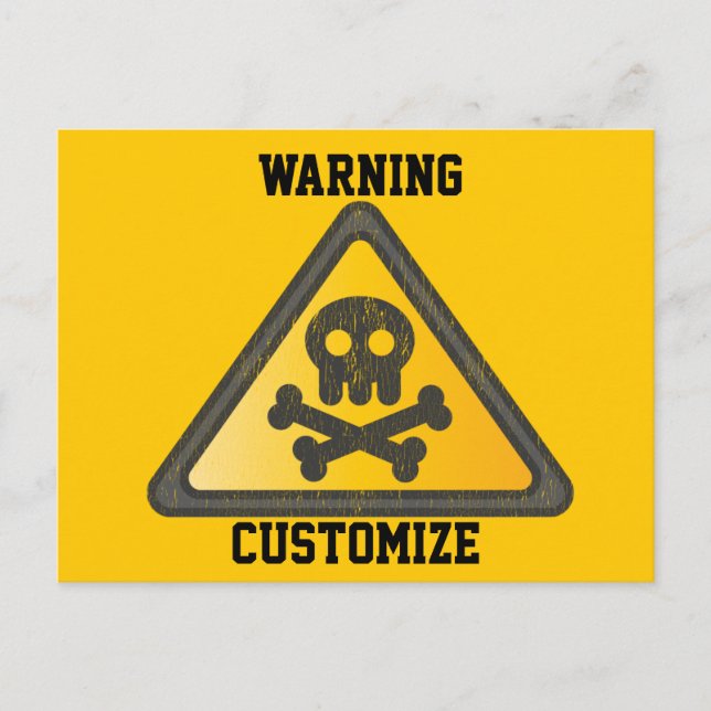 Funny Warning SignThunder_Cove Postkarte (Vorderseite)