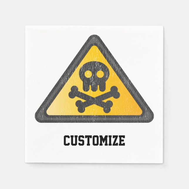 Funny Warning SignThunder_Cove Serviette (Vorderseite)