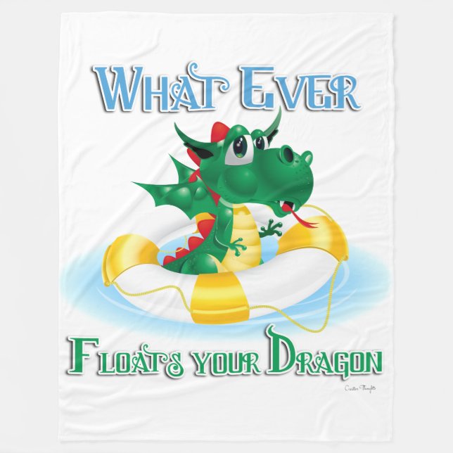 Funny, was auch immer deinen Drachen schweben läss Fleecedecke (Vorderseite)