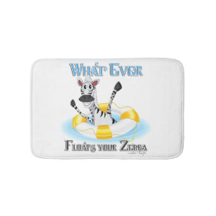Funny Was auch immer deinen Zebra schweben lässt Badematte