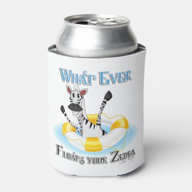 Funny Was auch immer deinen Zebra schweben lässt Dosenkühler (Kanne Vorderseite)