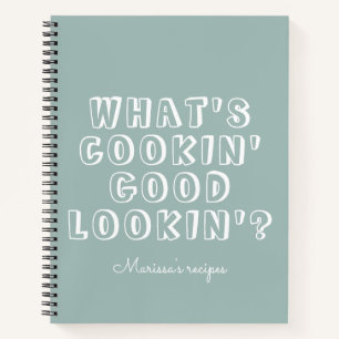 Funny, was ist Kochen gut aussehen grünes Rezept Notizbuch