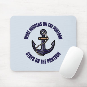 Funny Was passiert auf der Pontoon Vacation Trip Mousepad