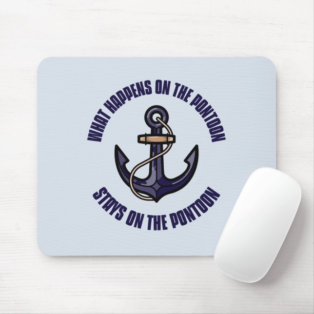 Funny Was passiert auf der Pontoon Vacation Trip Mousepad (Mit Mouse)